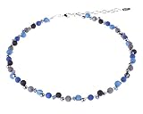 modeschmuck blau weiss Mischung aus hochwertigen italienischen Polarisperlen und Glasperlen aus Tschechien