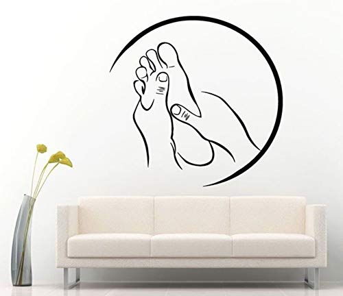 LovelyHomeWJ Spa Massage Zeichen Aufkleber Vinyl Aufkleber für Salon Relax Pamper Beauty Rest adesivo de Parede Moderne Raumdekoration Aufkleber 57x56 cm