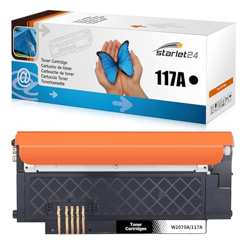 Starlet24 1x 117A Toner Negro Compatible con HP 117A Toner Set Negro como Reemplazo para Color Laser MFP 178nwg 179fwg 179fnw 150nw 150a 178nw W2070A W2071A W2072A W2073A