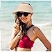 Chicingyou Sun Visor Hat for Women Wide Brim Straw Visors Beach Hat Ponytail UV UPF Packable Foldable Travel(Khaki)