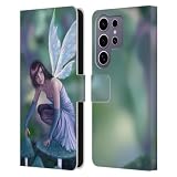 Head Case Designs Licenza Ufficiale Rachel Anderson Pervinca Folletti Custodia Portafoglio in Pelle Compatibile con Samsung Galaxy S25 Ultra