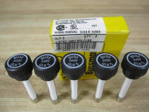 Bussmann GLR5 fusible original 300V 5A type GLR-5 pack de 5 unités