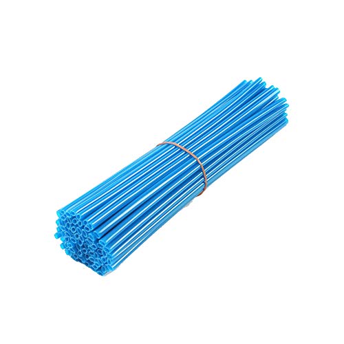 Preisvergleich Produktbild GCDN Radspeichenabdeckung, 72 Stück, bunt, für Dirtbike, universal, Felgenschutz, Schutzfolien, Motorradzubehör, Fahrraddekoration (rot), himmelblau, Free Size