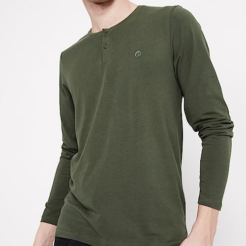 Image of Bossini Men Cotton Lycra Regular Fit Solid T Shirt