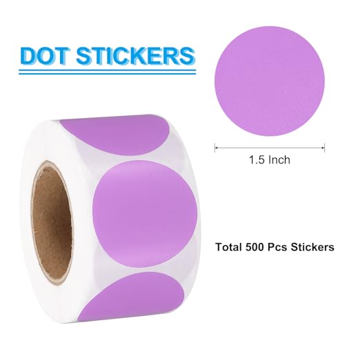 Étiquettes thermiques directes circle pour codage couleur et tri de dossiers - 2