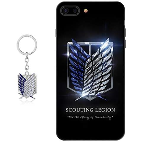 Compatible with iPhone 7 Plus/iPhone 8 Plus Case Anime Design [With Figure Keychain], Soft Silicone Flexible TPU Animation Phone Case for iPhone 7 Plus/iPhone 8 Plus Cover