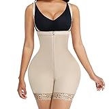 Lover-Beauty High Waist Body Shaper Firm Tummy Compression Shapewear Thigh Slimmer Butt Lifter Control Panties Beige M