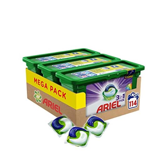 Ariel 3en1 Pods Detergente En Cápsulas, Colour & Style, 114 Lavados, Limpieza Increíble, Limpia, Quita Manchas, Ilumina