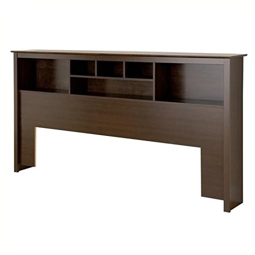 Prepac King Bookcase Headboard, Espresso Beachfront Decor