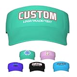 ZYHJJ Visera Personalizada,diseña tu Propio Texto o Foto,Sombreros Deportivos Unisex con Visera para el Sol,Gorra de Golf Personalizada, Visera Ajustable para Running Beisbol Tenis Golf