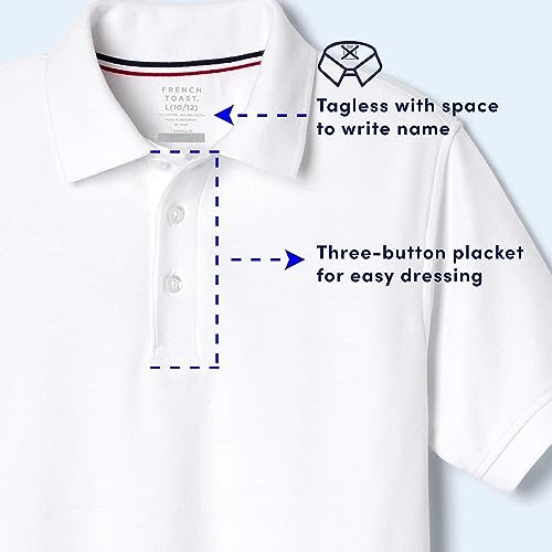 Image of French Toast Boys' 2-Pack Short Sleeve Pique Polo Shirt