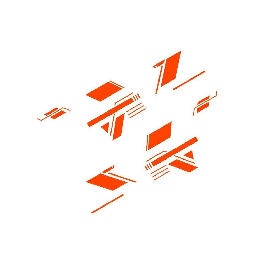 Dabhuoc Glossy Orange Car Styling Stickers Graphics Stripes Kit Decals Auto Vinyl Tuning Accessories(Glossy Orange)