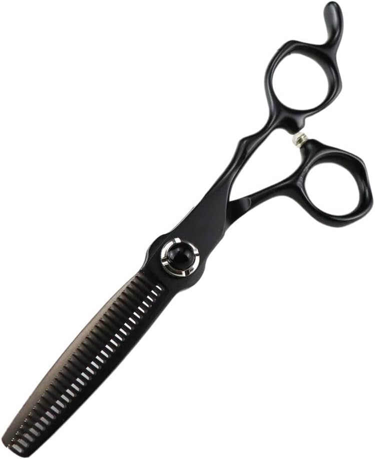 Hair Cutting Scissors, 6 Inch Professional JP 440c Steel Scissor Black Haircut Thinning Barber Shears Hairdressing Set(Set)