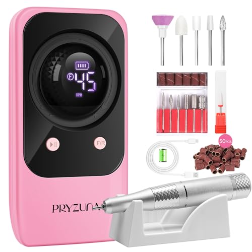 Taladro de uñas eléctrico profesional rosa y torno para manicura