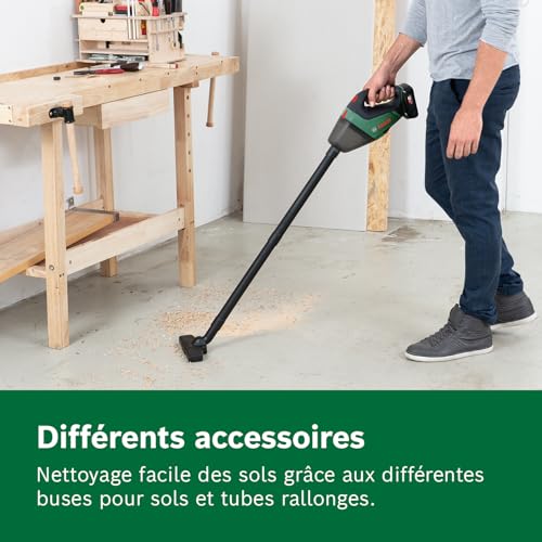 Bosch Aspirateur sans fil UniversalVac 18 (batterie 2,5 Ah, système 18 V, dans une boîte en carton)