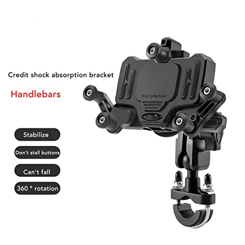 Image of Bike Phone Holder, Easy to Fix Scooter Phone Clip Shock Absorption for Bike