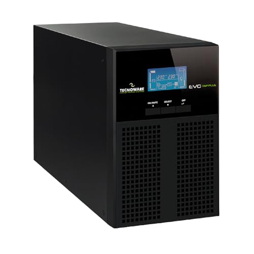 Tecnoware Power Systems SAI EVO DSP Plus 1.200, Tecnología DSP On Line (VFI), Eficiencia 94%, Entrada/Salida 230/230Vac 50/60Hz, Tomas de Salida IEC, Bypass Automático, Transformadorless