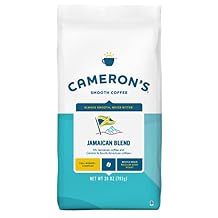 Camerons Coffee Jamaican Blend Whole Bean Coffee, Medium-Dark Roast, 100% Arabica, 28-Ounce Bags, Pack of 4