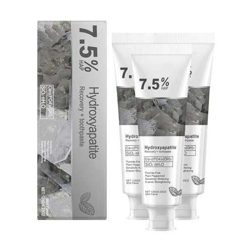 Hydroxylapa-Zahnpasta, 7,5 % Hydroxylapa-Zahnpasta für fortschrittlichen Zahnschmelzschutz und Zahnstärkung, Nano-Hydroxylapa-Zahnpasta, fluoridfreie Zahnpasta für empfindliche Zähne (3)