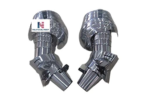 Medieval Arm Guard Armor for LARP Protection for Collectibles Halloween Costume Silver