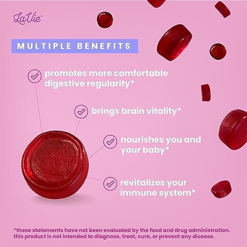 LaVie Fiber Gummies for Women, Pregnancy and Postpartum Sugar Free Gummies, Fiber Supplements, Plant Based Prebiotic Fiber, Fiber Gummy, Mixed Fruit Flavor, 60 Count - Image 4