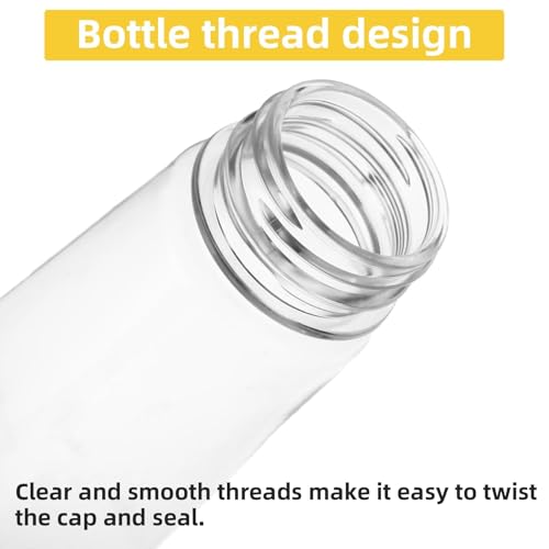 Oungy 30 Pcs Plastic Juice Bottles 12 Oz Reusable Containers with Lids, Clear Water Bottles Bulk Drink Holders for Juicing Smoothies, Milk, and Homemade Beverages - Image 6