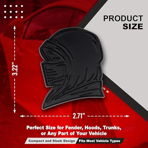 Image of Ninja Emblem, Custom 3D Car Badge - Universal Exterior Accessories for Car, Truck, SUV, Motorcycle (Set of 2) (Matte Black)