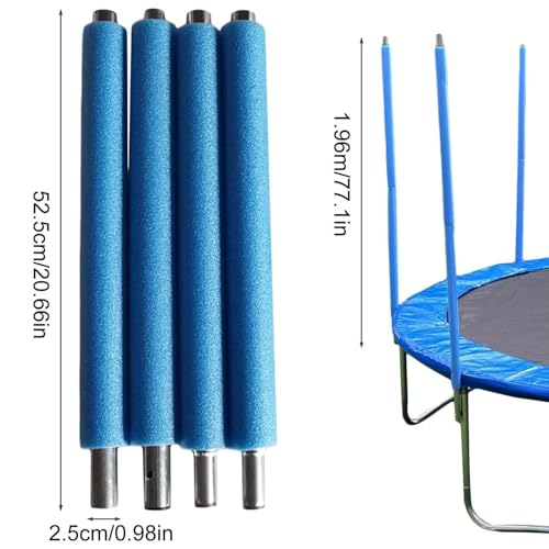 Barres de trampoline en acier avec mousses et vis de rechange universelles