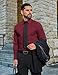 COOFANDY Long Sleeve Dress Shirt for Men Stain Shiled Solid Long Sleeve Regular Fit Shirts for Men Business Formal Wedding Maroon Shirts