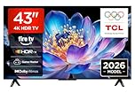 TCL 43V6D-UK 43 Inch 4K HDR, Fire TV, HDR10+, Dolby Atmos, DTS:X, Game Master, Motion Clarity, AirPlay 2, Press & Ask Alexa (2026 New Model)