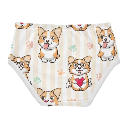 Animals Toddler Underwear Custom 2t Cotton Little Girl Panties Cute Cartoon Corgi Dogs Briefs Kids Undies2