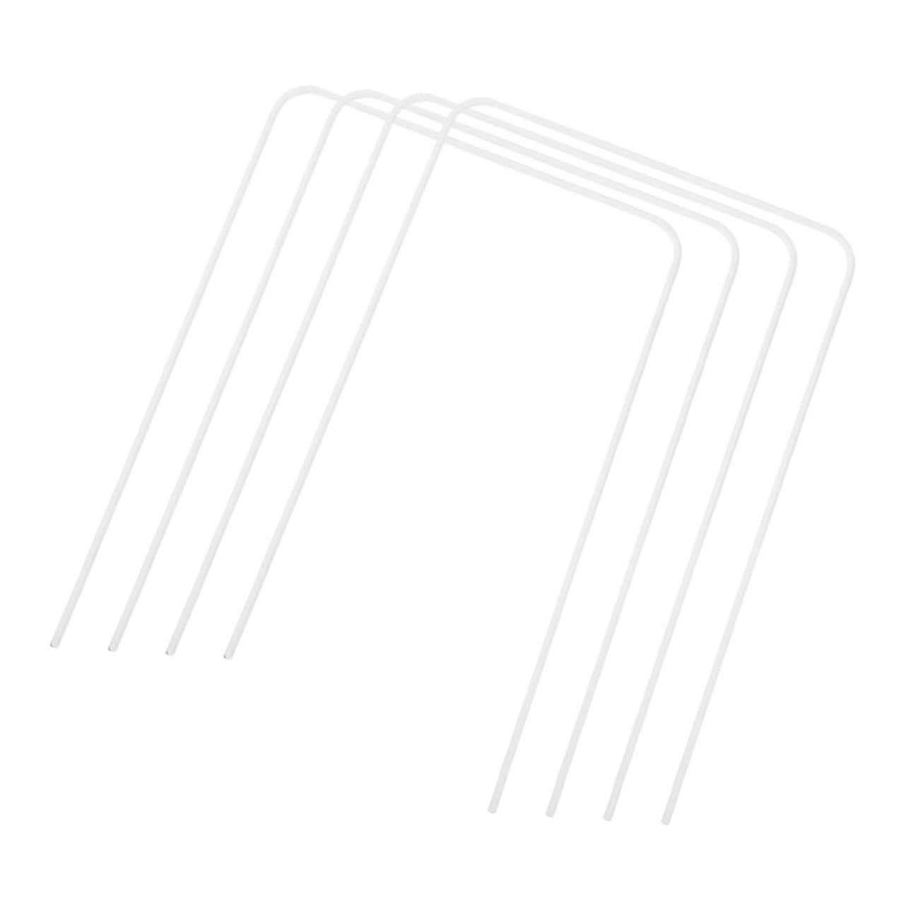 BESPORTBLE 4 Pack Croquet Wickets White Replacement Parts for Standard Size Hoops Easy to Install