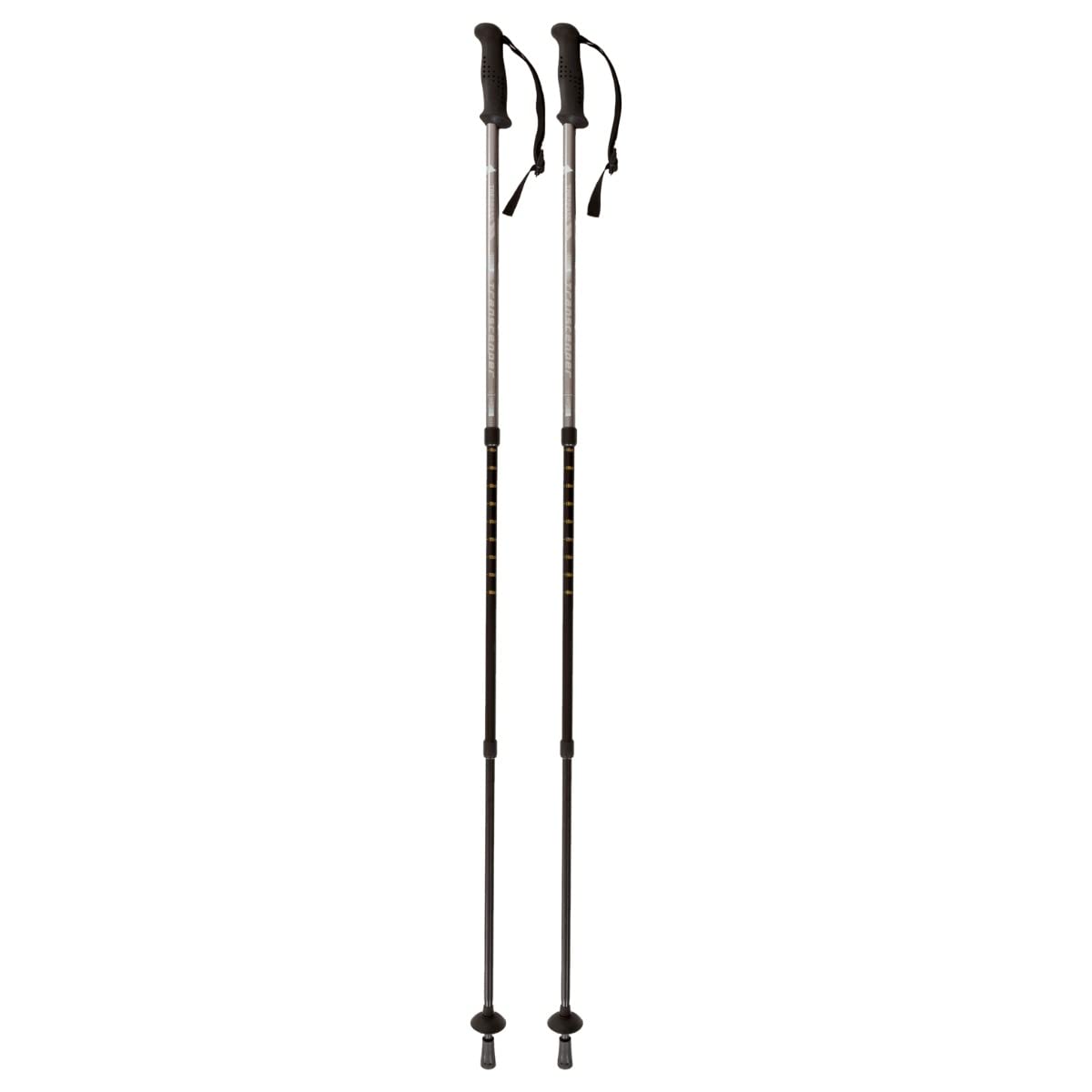 Trespass Transduo Lightweight Twin Pack Collapsible Walking Hiking Pole,WhiteSet 67-145cm, White