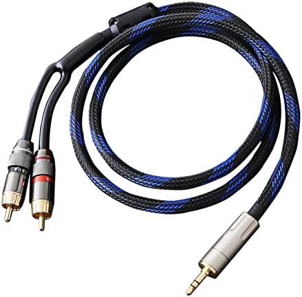 Audiophile HiFi OFC Audio Cable 3.5mm Male to 2 RCA Male Audio Cable for Connects a Smartphone, Tablet, or MP3 Player to a Speaker or Other RCA-Enabled Devices (3M(9.9FT))