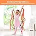 YHomU 24 Pcs Rainbow Dance Ribbons, Handheld Ribbon Dance Streamers, Rainbow Dancing Ribbons, Rhythmic Gymnastics Dance Ribbons for Little Ones, Assorted Colors