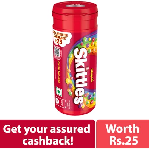 Image of Skittles Original Chewy Fruit Candy Pack | Bite-Size Fruit Candies | Delicious Fruity Flavours (Lemon, Apple, Grape, Strawberry, Orange)| Imported Candies|27.3 g | Pack of 8