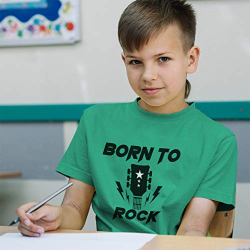 Toddler T-Shirt Confidence Born to Rock with Guitar Cotton Star Boy & Girl Clothes Silhouette Baby Funny Tee Black Design Only 18 Months4