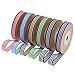 UUYYEO 2 Rolls Grosgrain Striped Ribbon Gift Wrapping Ribbon Christmas Stripe Ribbon Fabric Craft Ribbon Decorative Ribbon Black White