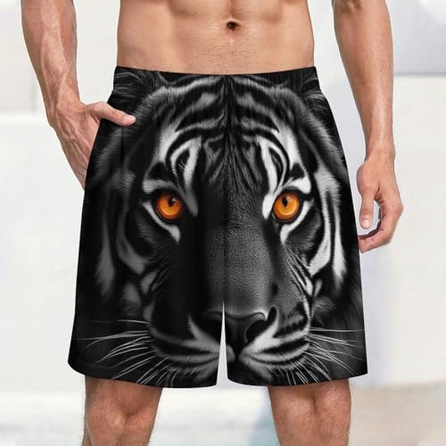 Pajama Shorts for Men Lounge Sleep Shorts with Elastic Waistband Soft Lightweight Sleepwear2