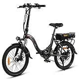 【Motor sin escobillas de alta velocidad】 La bicicleta eléctrica para adultos está equipada con un motor de buje trasero de 20 pulgadas, que es resistente al agua, al polvo, reduce el ruido, tiene un par alto y es potente. La bicicleta eléctrica de 20 pulgadas tiene un rango de crucero asistido de 80 km, lo que hace que la conducción sea más divertida y ya no tiene que preocuparse por la duración de la batería.