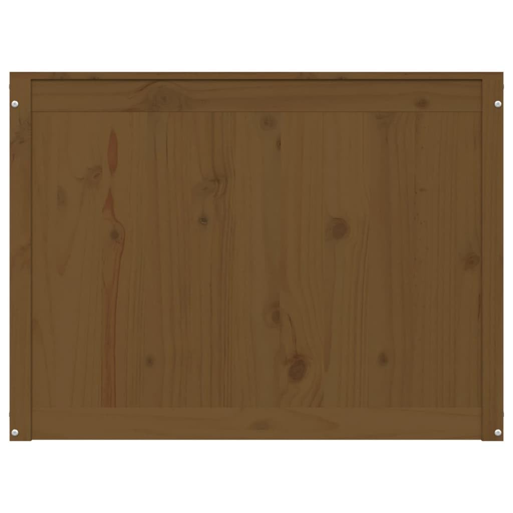 Mangloder Wäschetruhe aus massivem Kiefernholz in Honigbraun, 88,5 x 44 x 66 cm, 2 Fächer, Deckel mit Gasdruckfeder für Badezimmer, Schlafzimmer und Waschküche, Ordnung für Schmutzwäsche und Kleidung