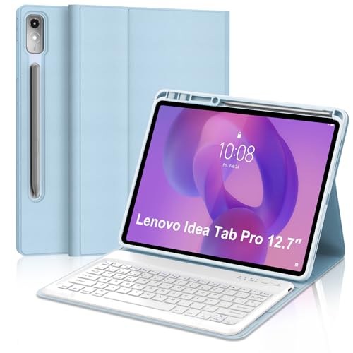 Funda teclado Lenovo Idea Tab Pro 12.7 2025 escribe fácil con Ñ y evita arañazos