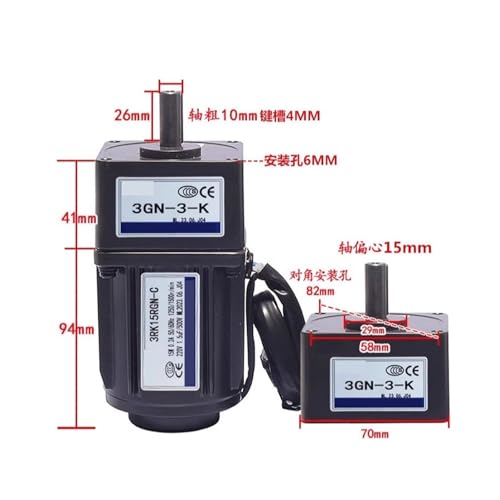 Motor de velocidad regulable de CA 3RK15GN-C 15W transmisión 3GN controlador US-52 4