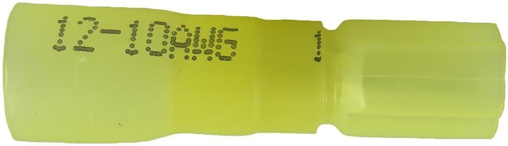 Hillsdale 40212 Heat Shrink 12-10 Gauge .250" Fully Insulated Male Push-On Connector Hump Jacket Pack of 100