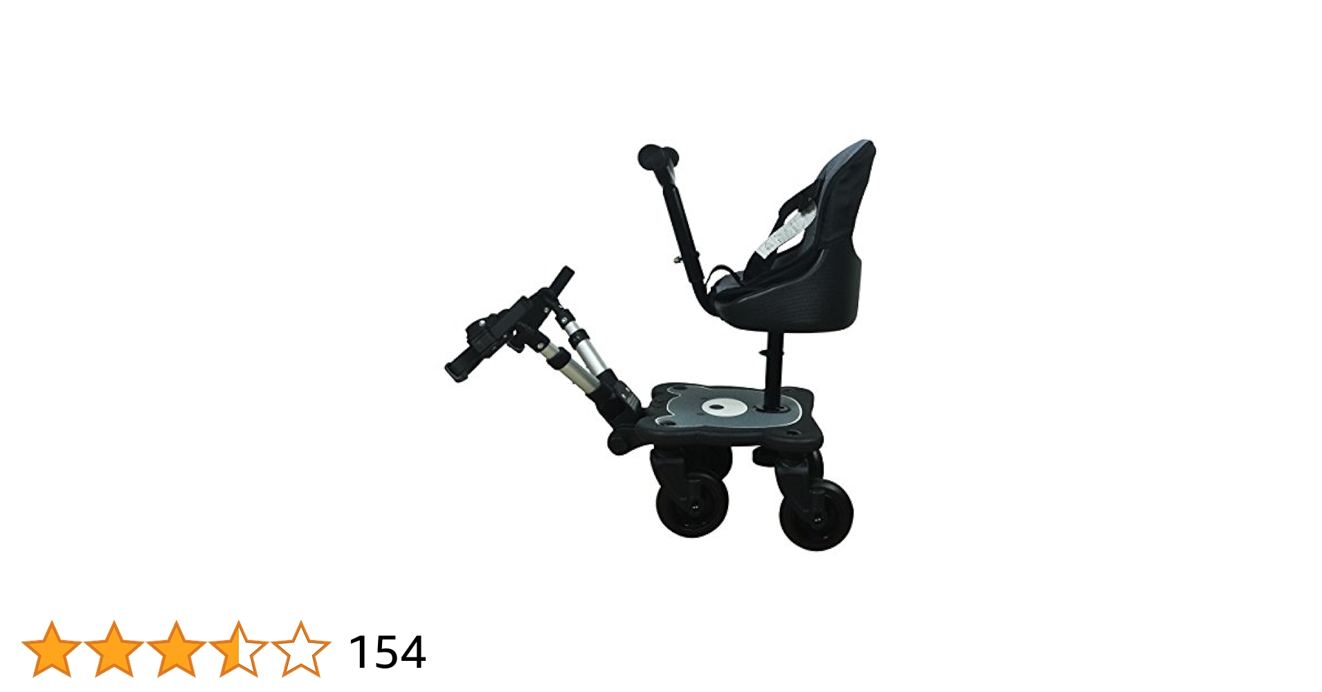 Englacha 2-in-1 Cozy 4-Wheel Rider, Black - Child Rider