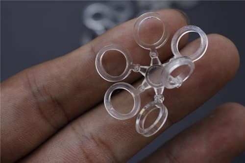 90 piezas anillas transparentes para cebo de carpa miniatura 5