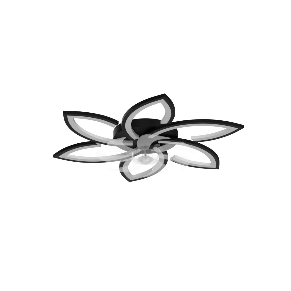 DIDADIDA Ventilatori da soffitto con lampada Dimmerazione a induzione da 70W lampadario ventilatore da soffitto D78CM Per soggiorno camera da letto studio pale da soffitto