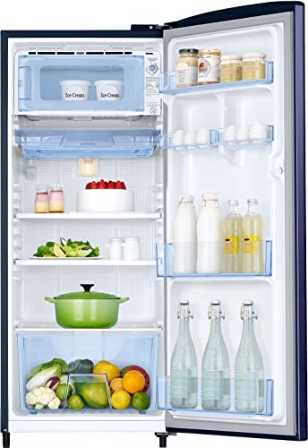Image of Samsung 183 L, 3 Star, Digital Inverter, Direct-Cool Single Door Refrigerator (RR20C2723VB /NL, Red, Tropical Purple)