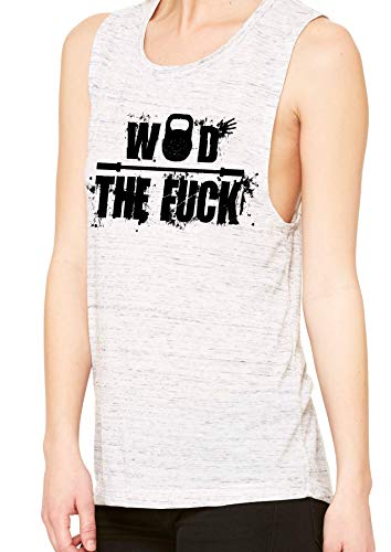 Débardeur loose femme pour WOD et musculation débardeur sport coupe ample Weiß Marble M