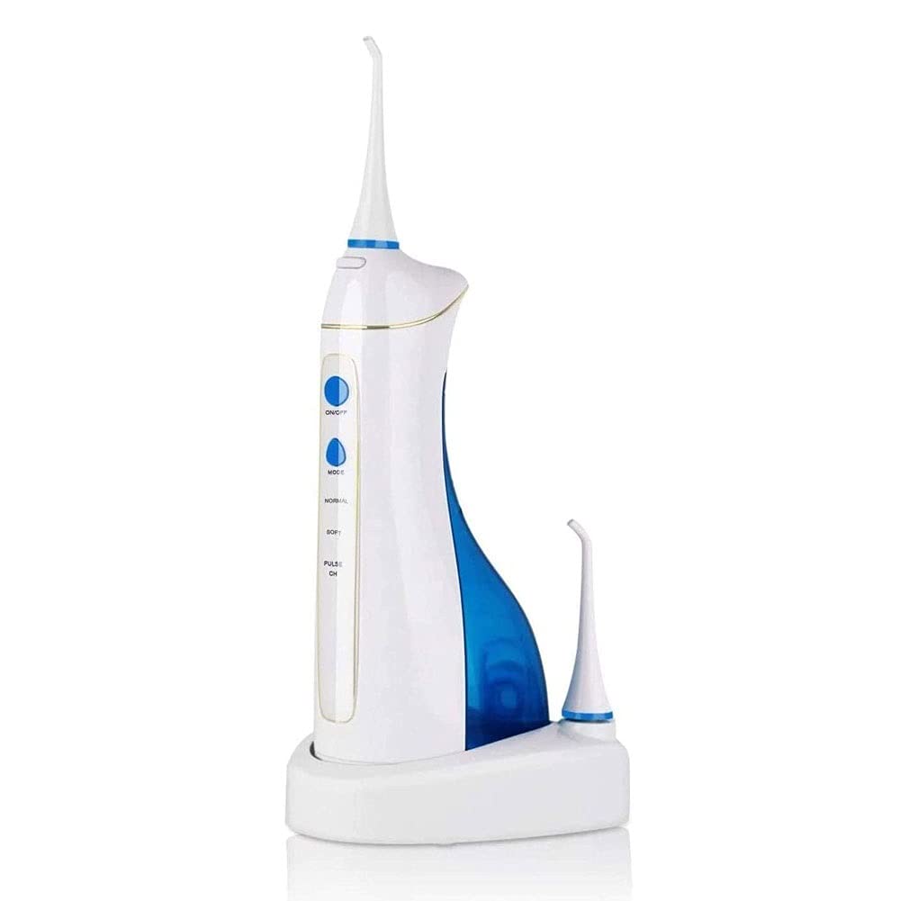 Nettoyant de Dents de flosser d'eau sans Fil, irrigateur Oral Dentaire Rechargeable avec 3 Modes et 5 astuces à Jet, flosser Multifonction chargé USB